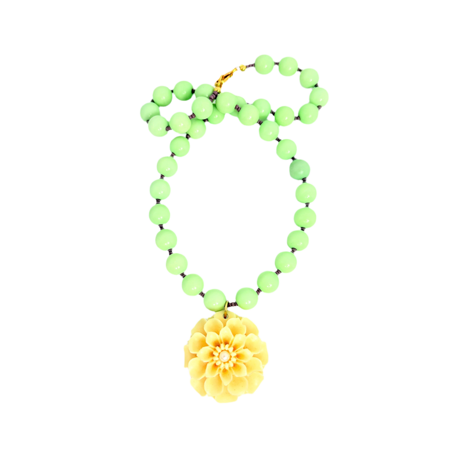 Flower Pendant on Green