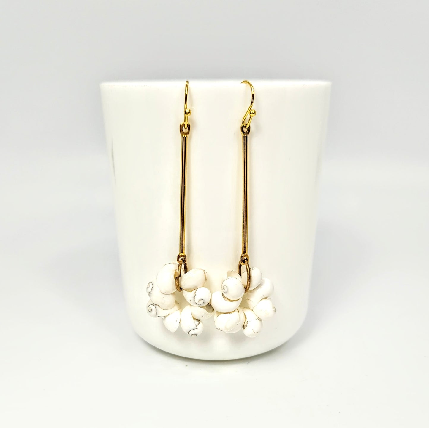 Snail Shell Pendulum Earrings