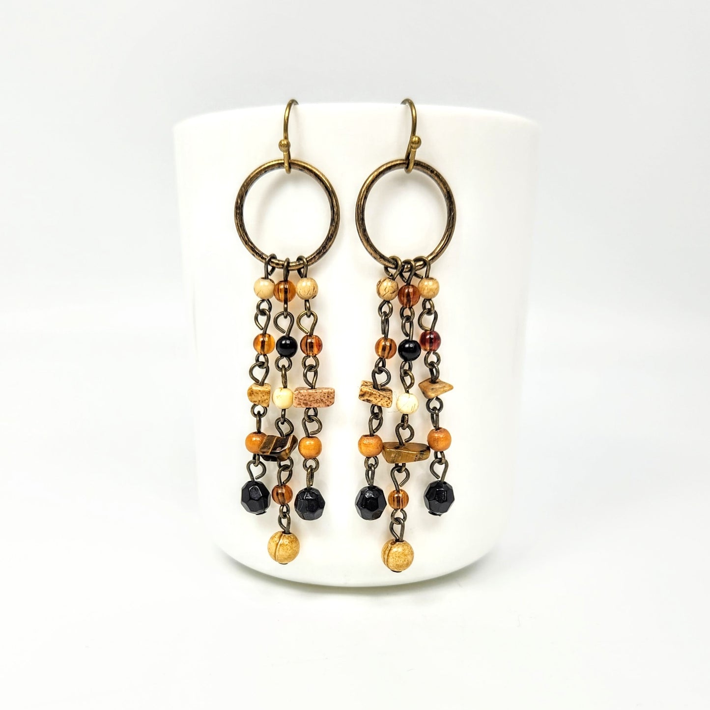 Warm Neutrals Dangle Earrings