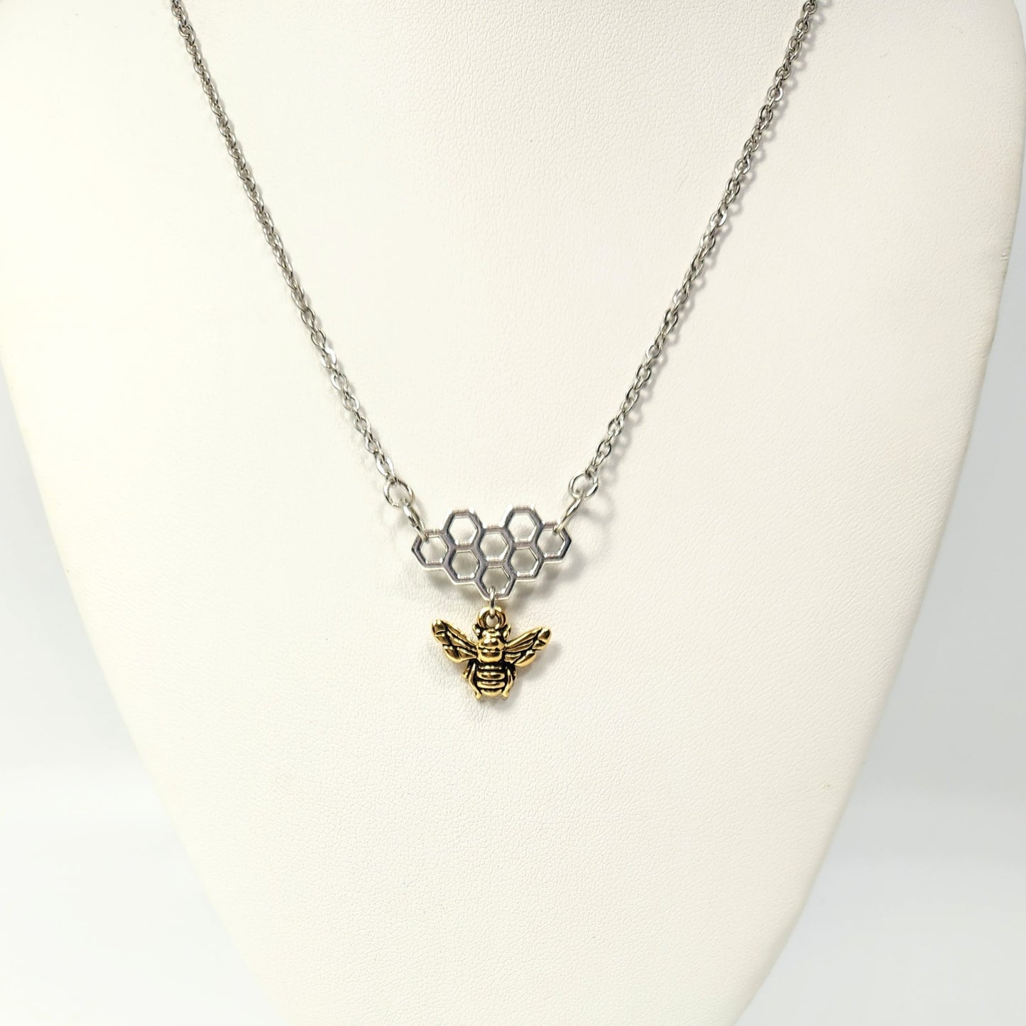 Bee & Honeycomb Necklace