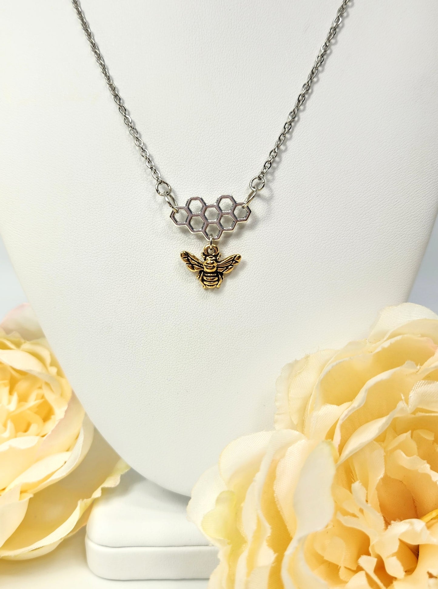 Bee & Honeycomb Necklace