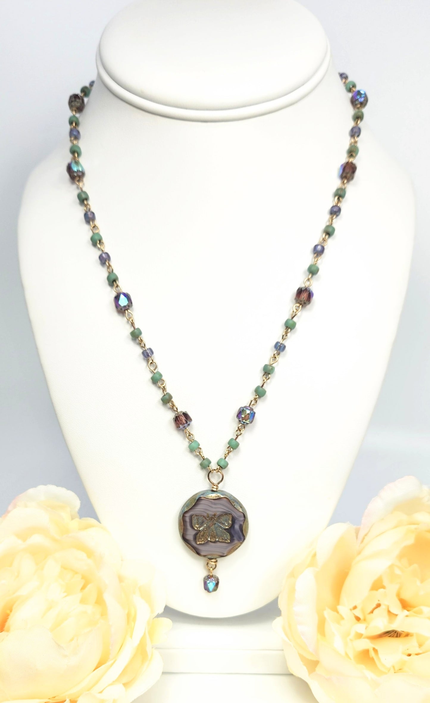 Butterfly + Handmade Chain Necklace