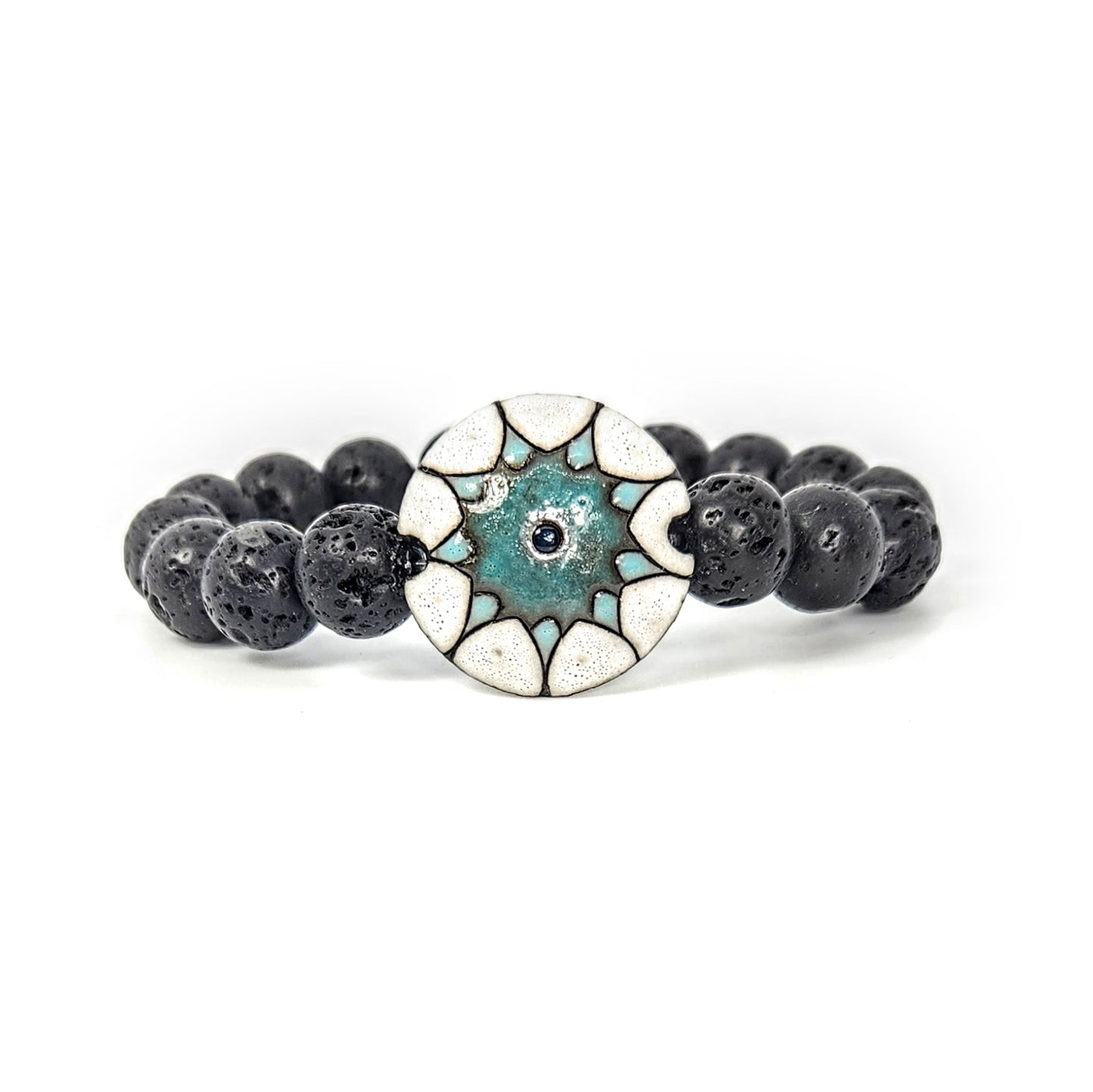 Star Design + Lava Bead Bracelet