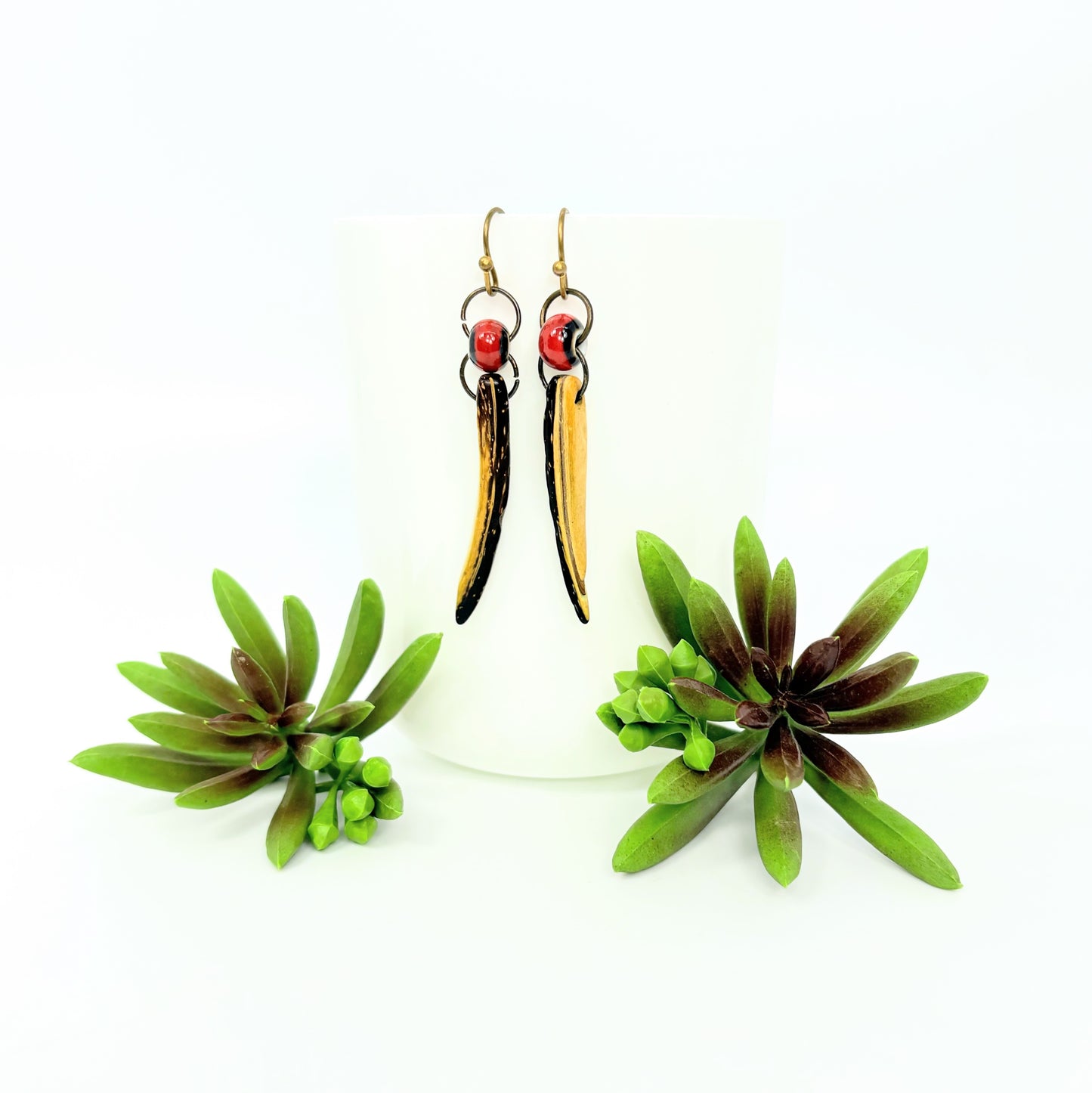 Porcelain + Coconut Earrings