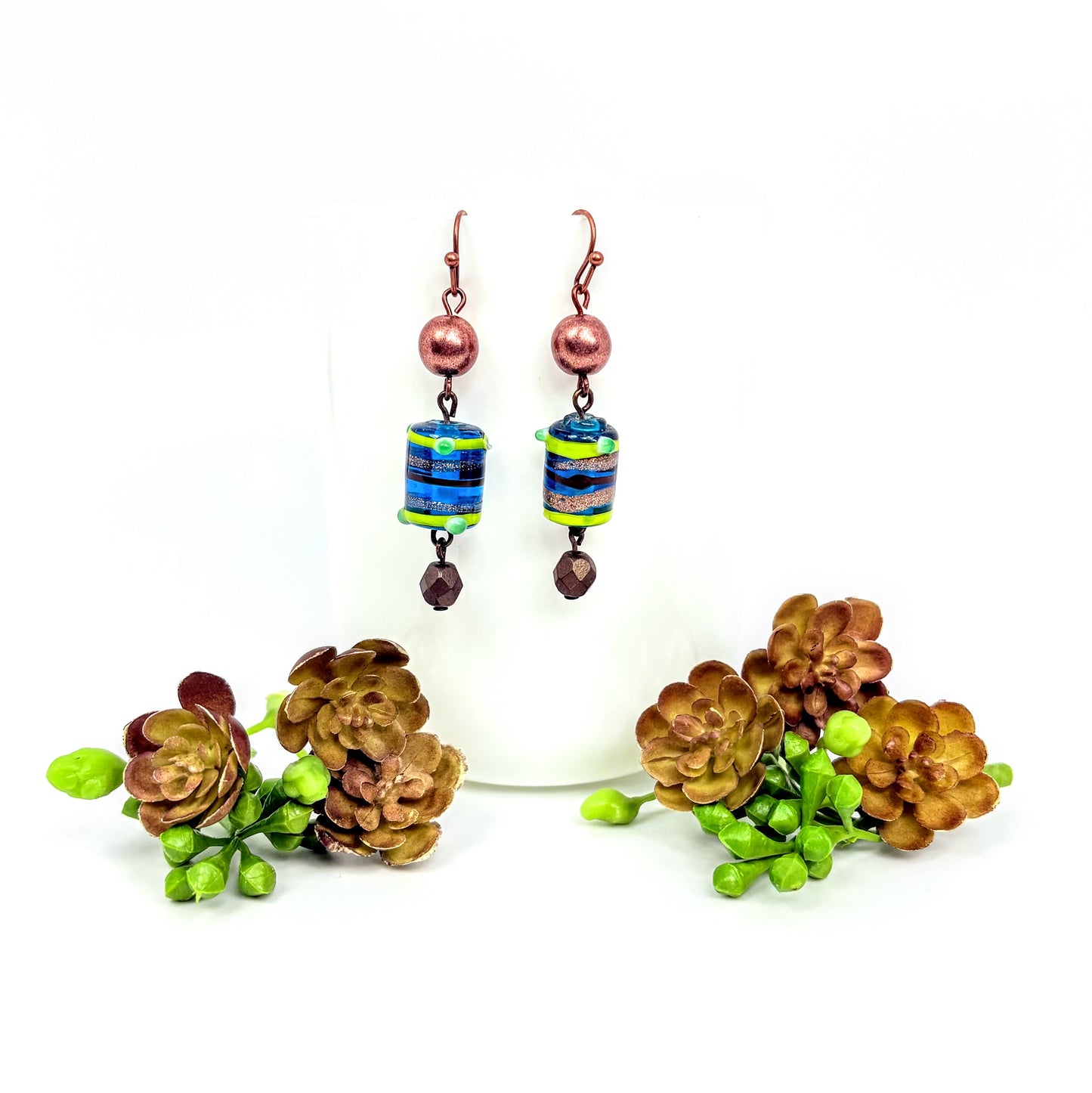 Abstract Blown Glass Earrings