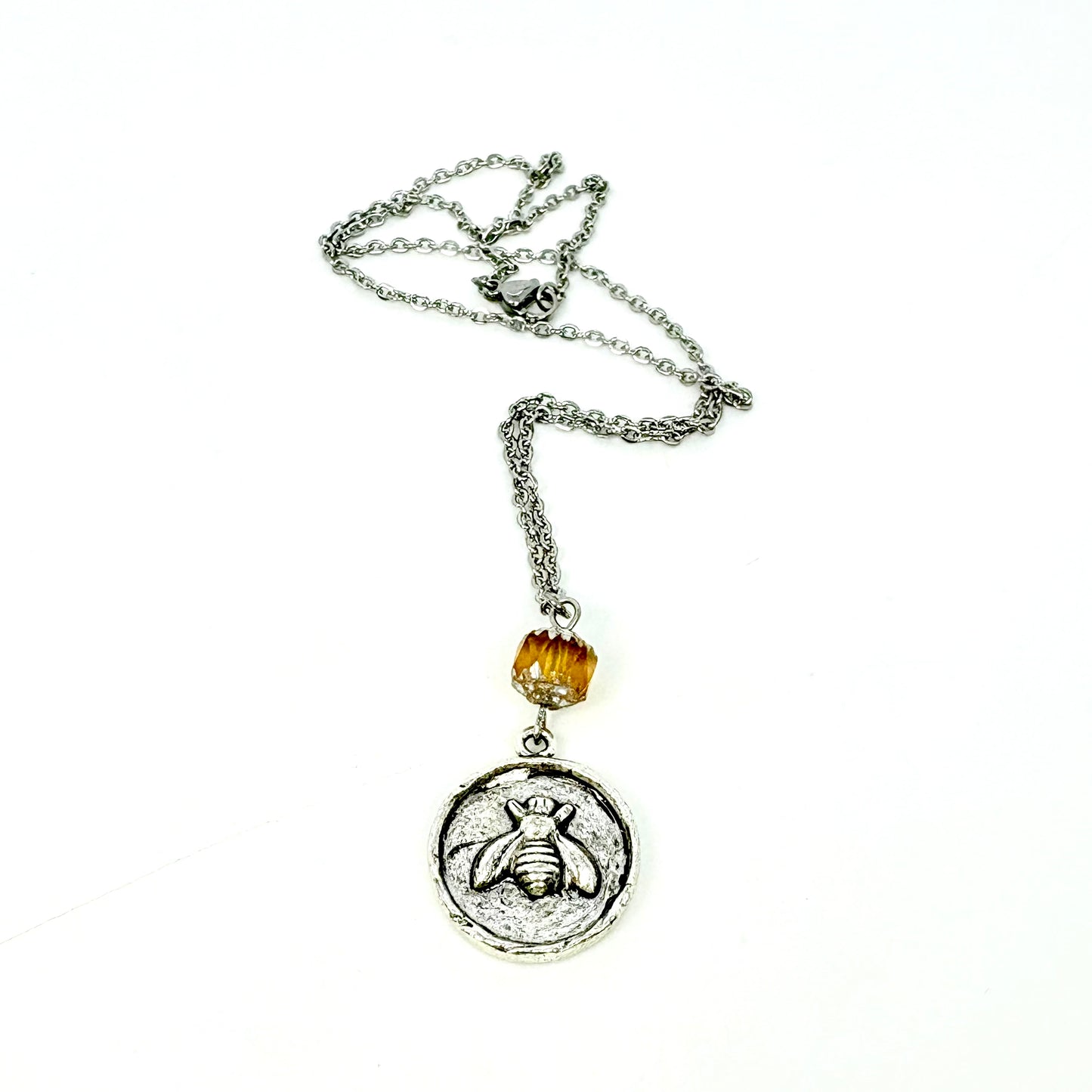 Bee + Cathedral Bead Necklace
