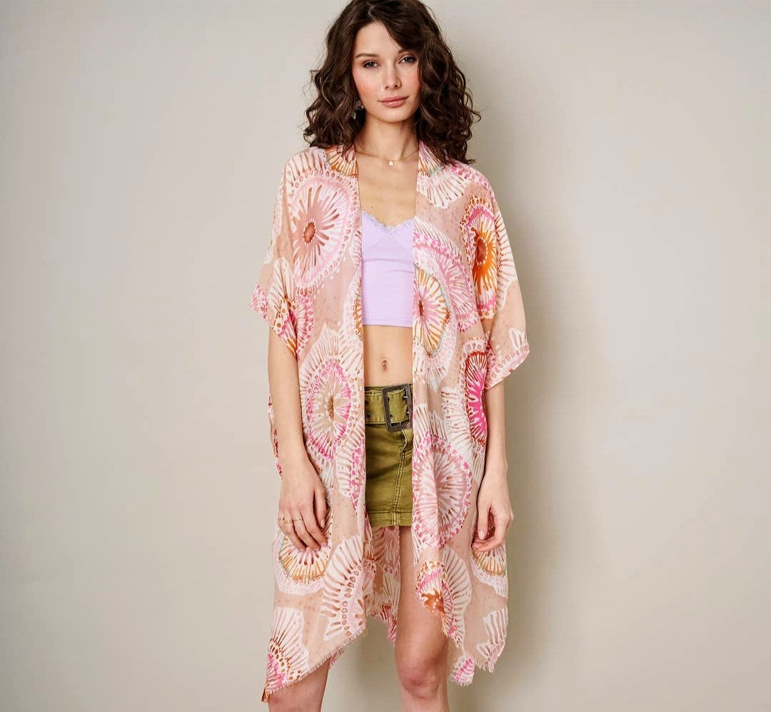 Circles Kimono Pink