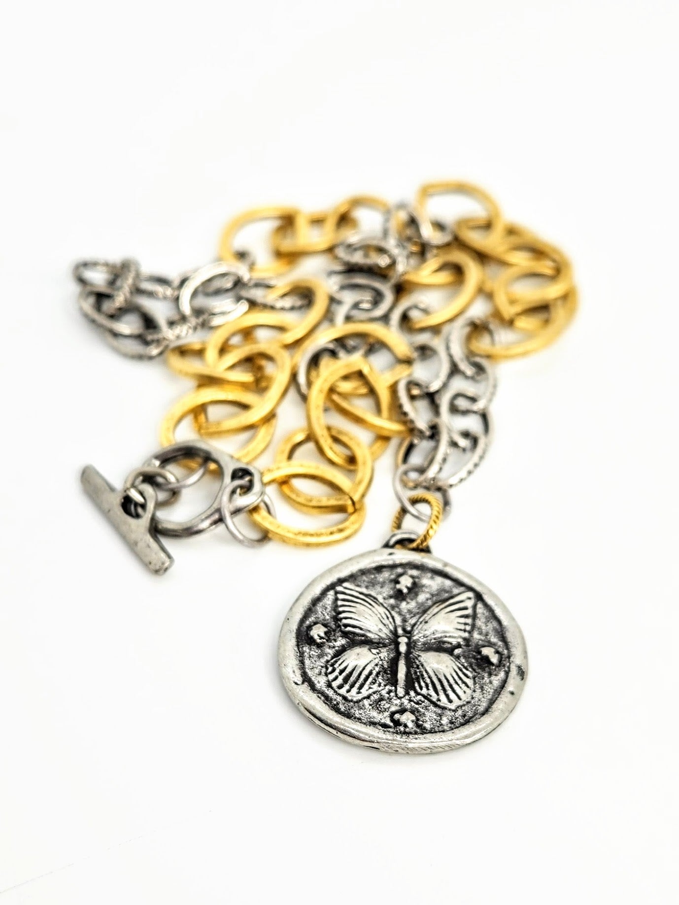 Butterfly + Maple Leaf Necklace