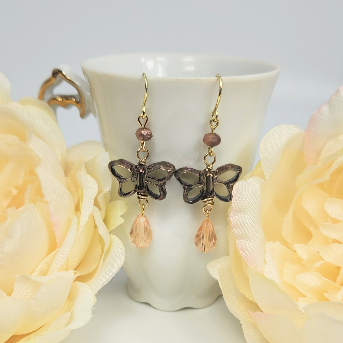 Butterfly + Teardrop Earrings