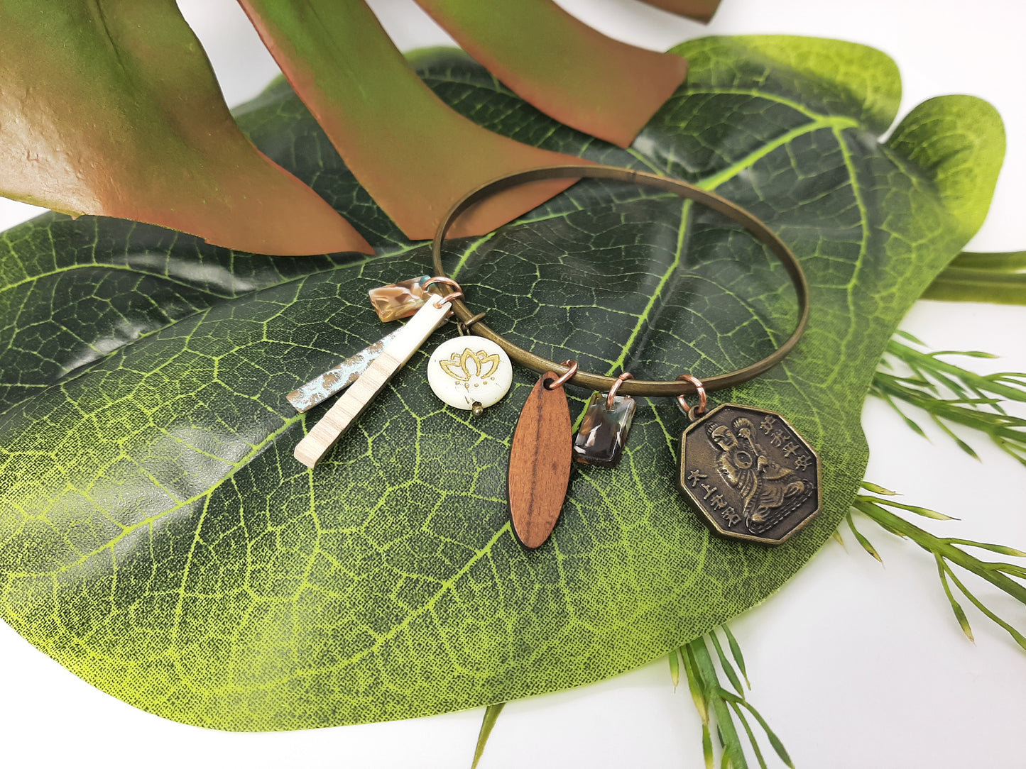Bangle Bracelet + Charms