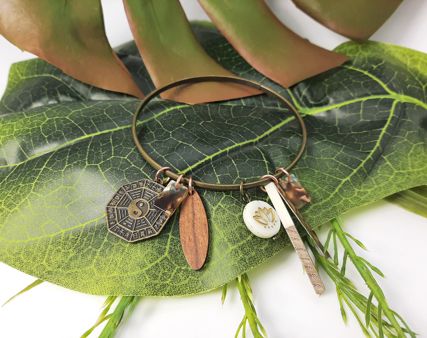Bangle Bracelet + Charms