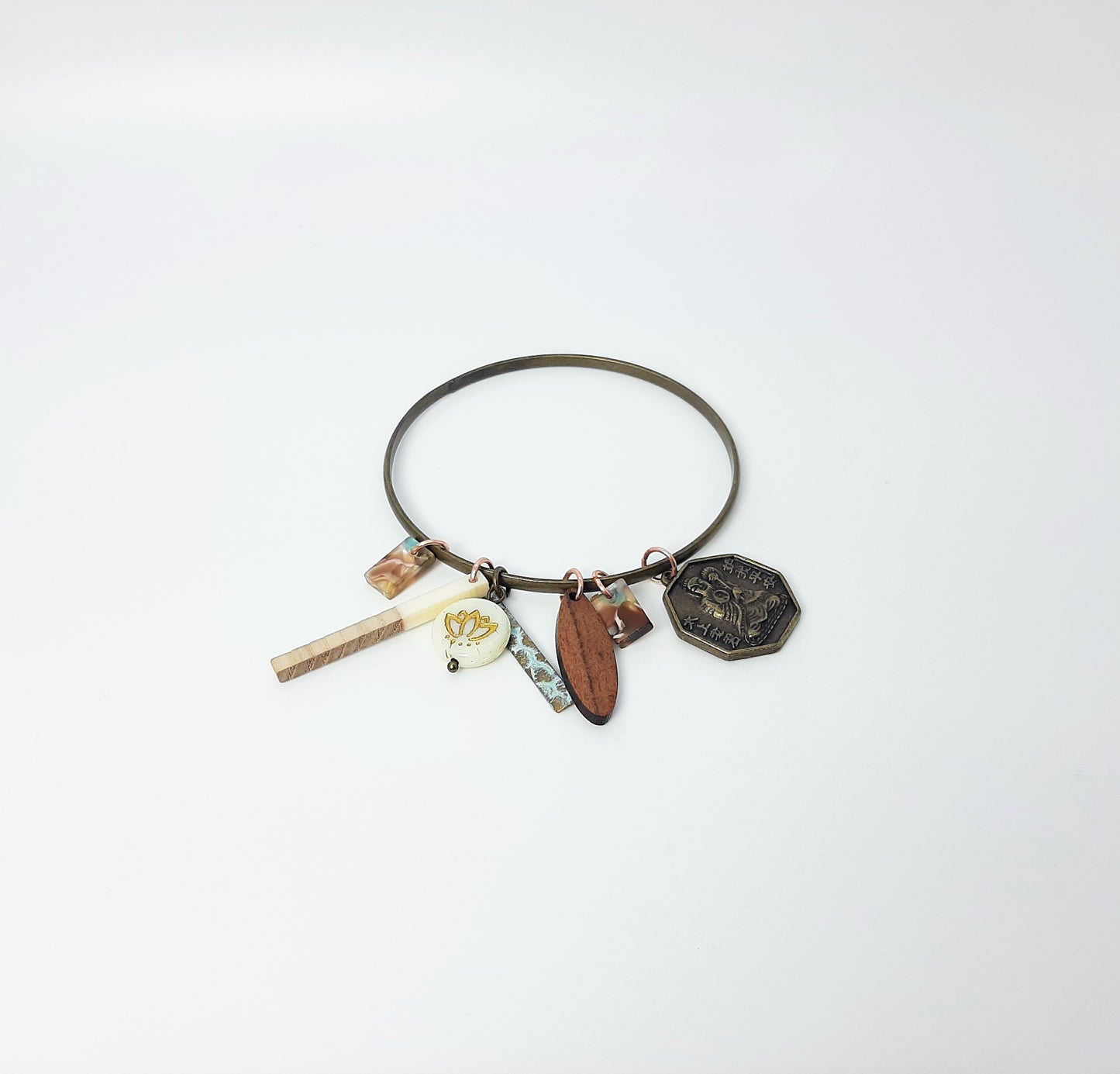 Bangle Bracelet + Charms