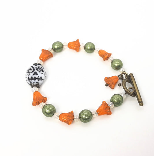 Skull + Tulips Bracelet