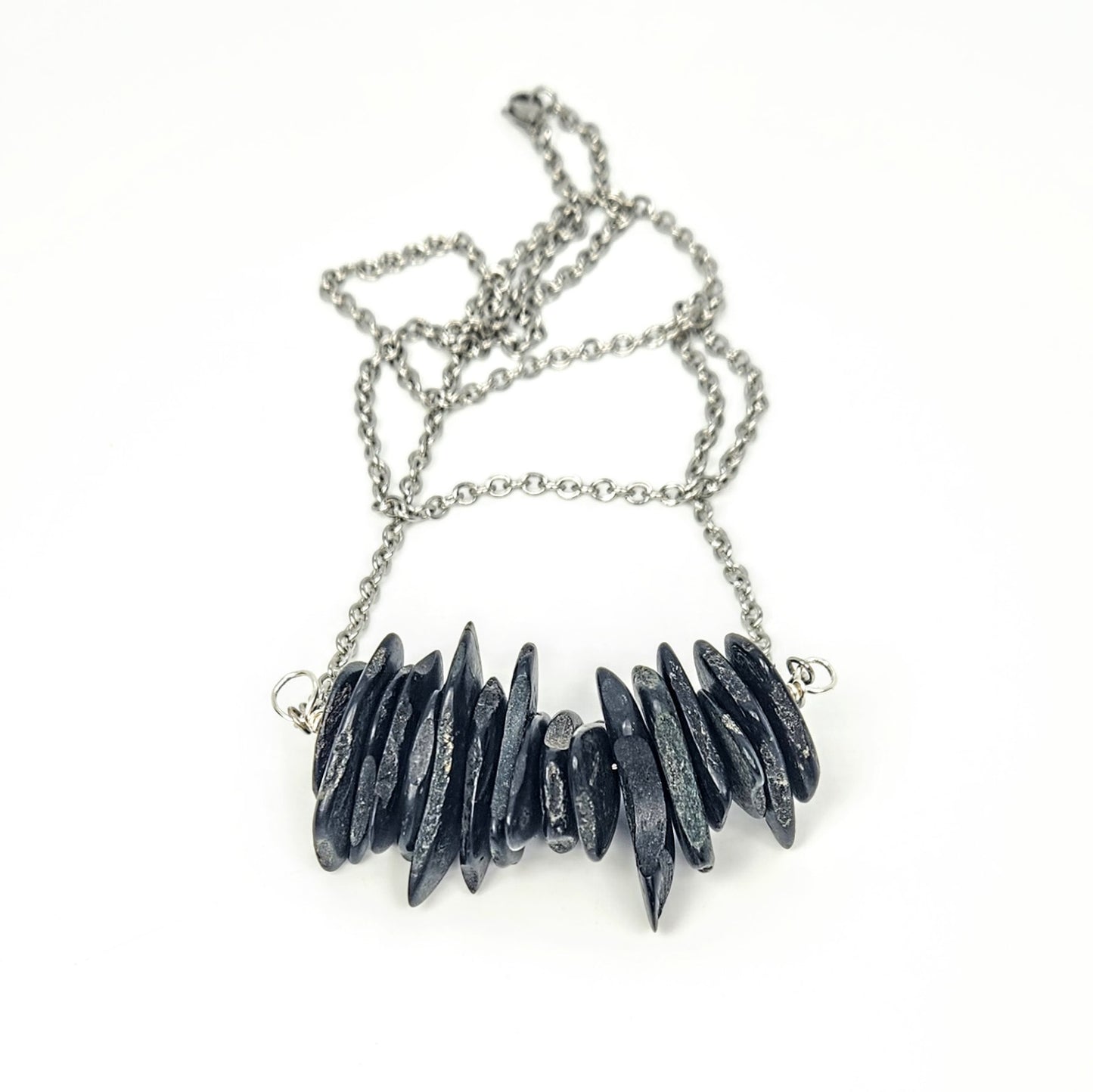 Abstract Wood Bar Necklace