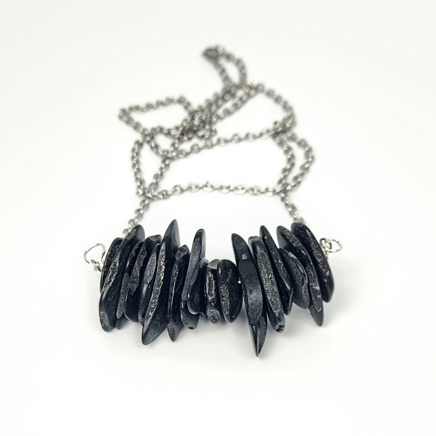 Abstract Wood Bar Necklace