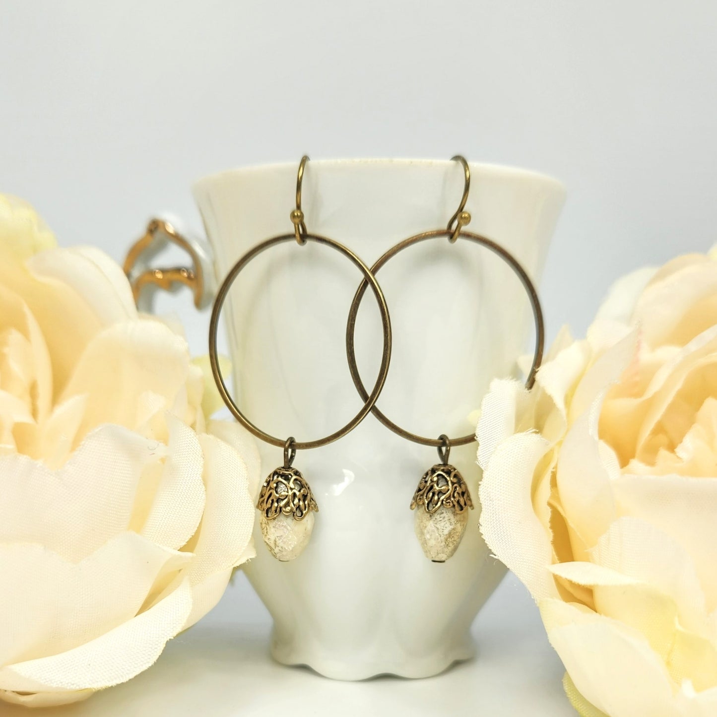 Hoops + Bead Drop Earrings