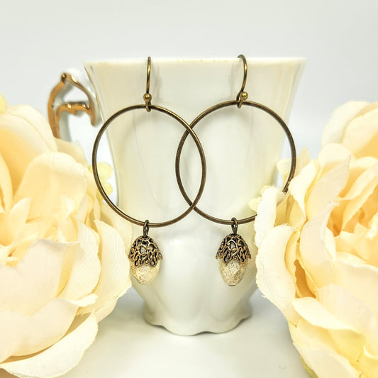 Hoops + Bead Drop Earrings