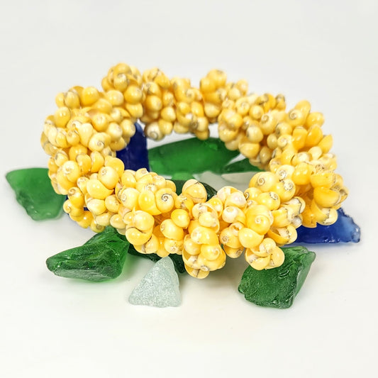 Snail Shells Yellow Stretch Bracelet