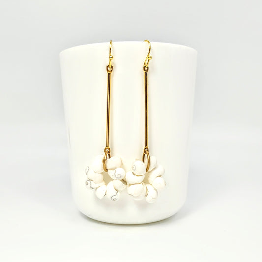 Snail Shell Pendulum Earrings