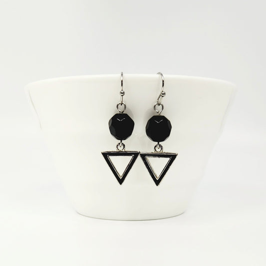 Triangle Enamel Drop Earrings