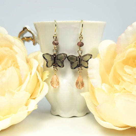 Butterfly + Teardrop Earrings