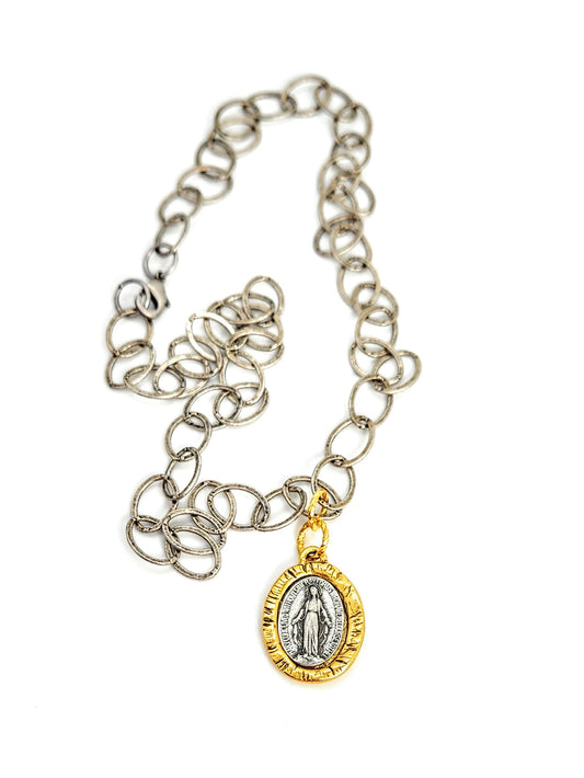 Mary Medallion Necklace