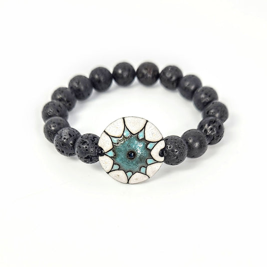 Star Design + Lava Bead Bracelet