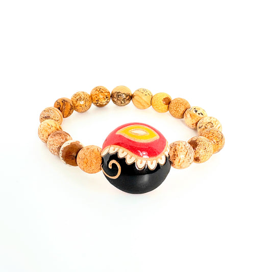 Paisley + Picture Jasper Bracelet