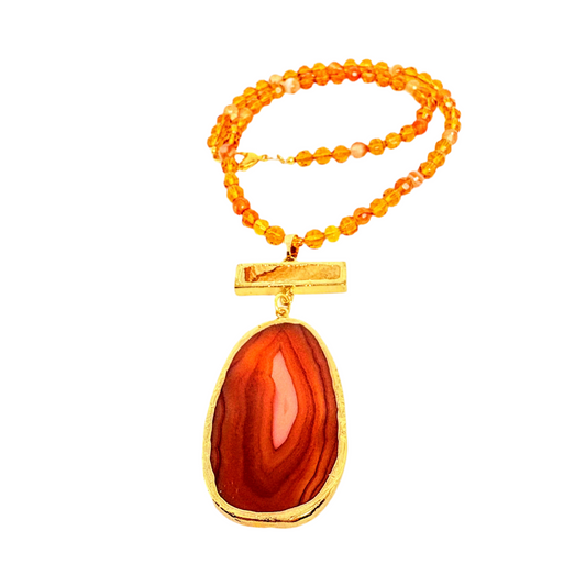 Agate Pendant Necklace