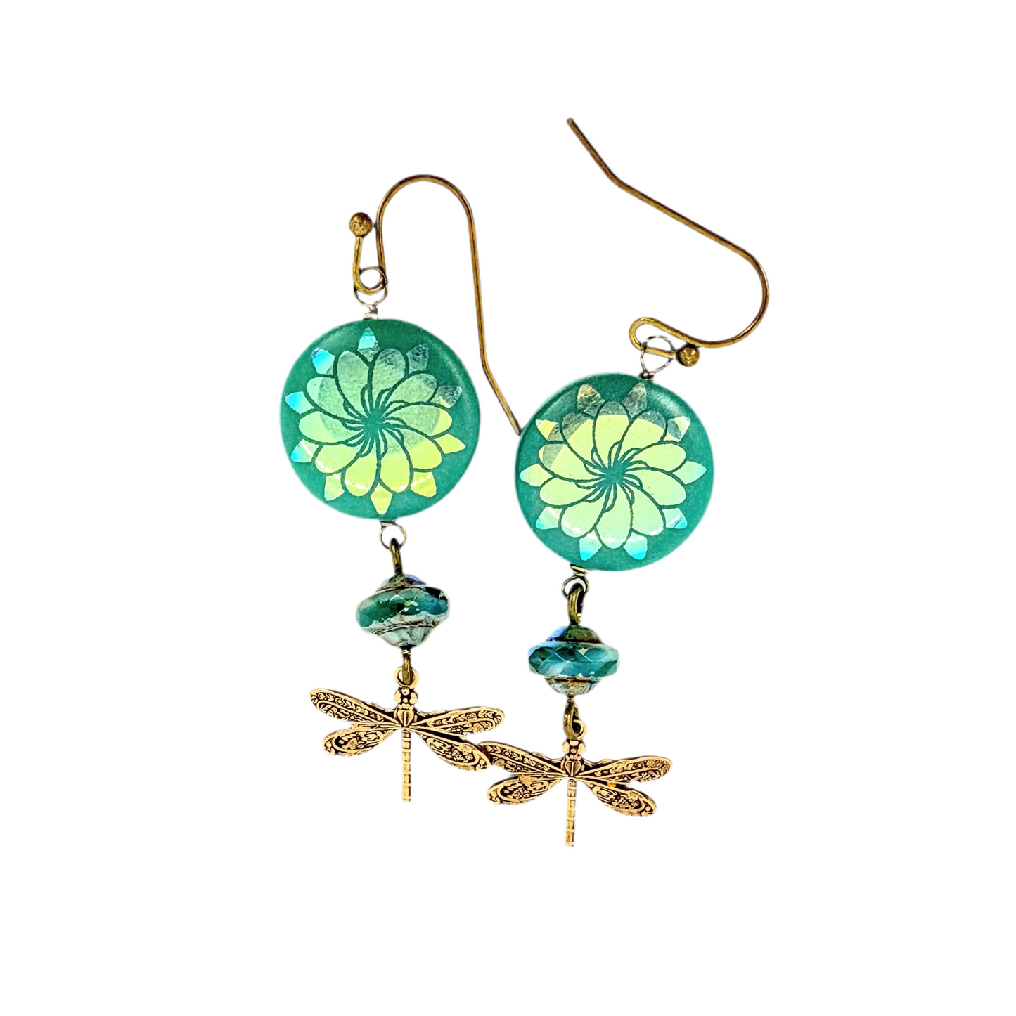 Flower + Dragonfly Earrings