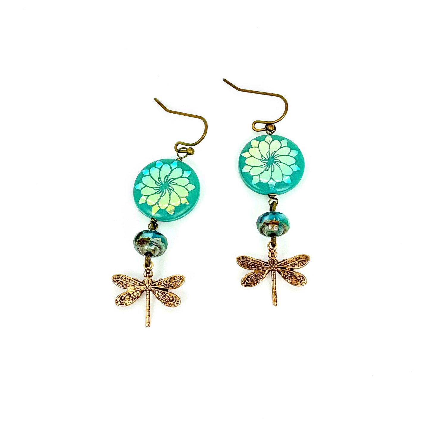 Flower + Dragonfly Earrings