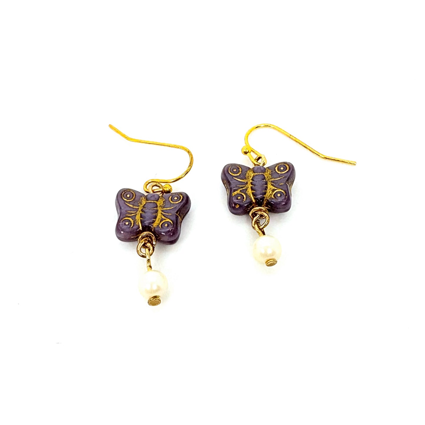 Lavender Butterfly Earrings