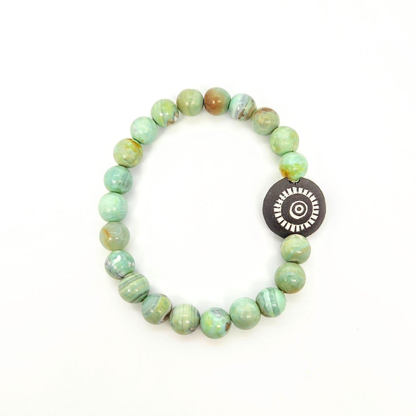 Primitive Circle + Verde Terra Agate Bracelet