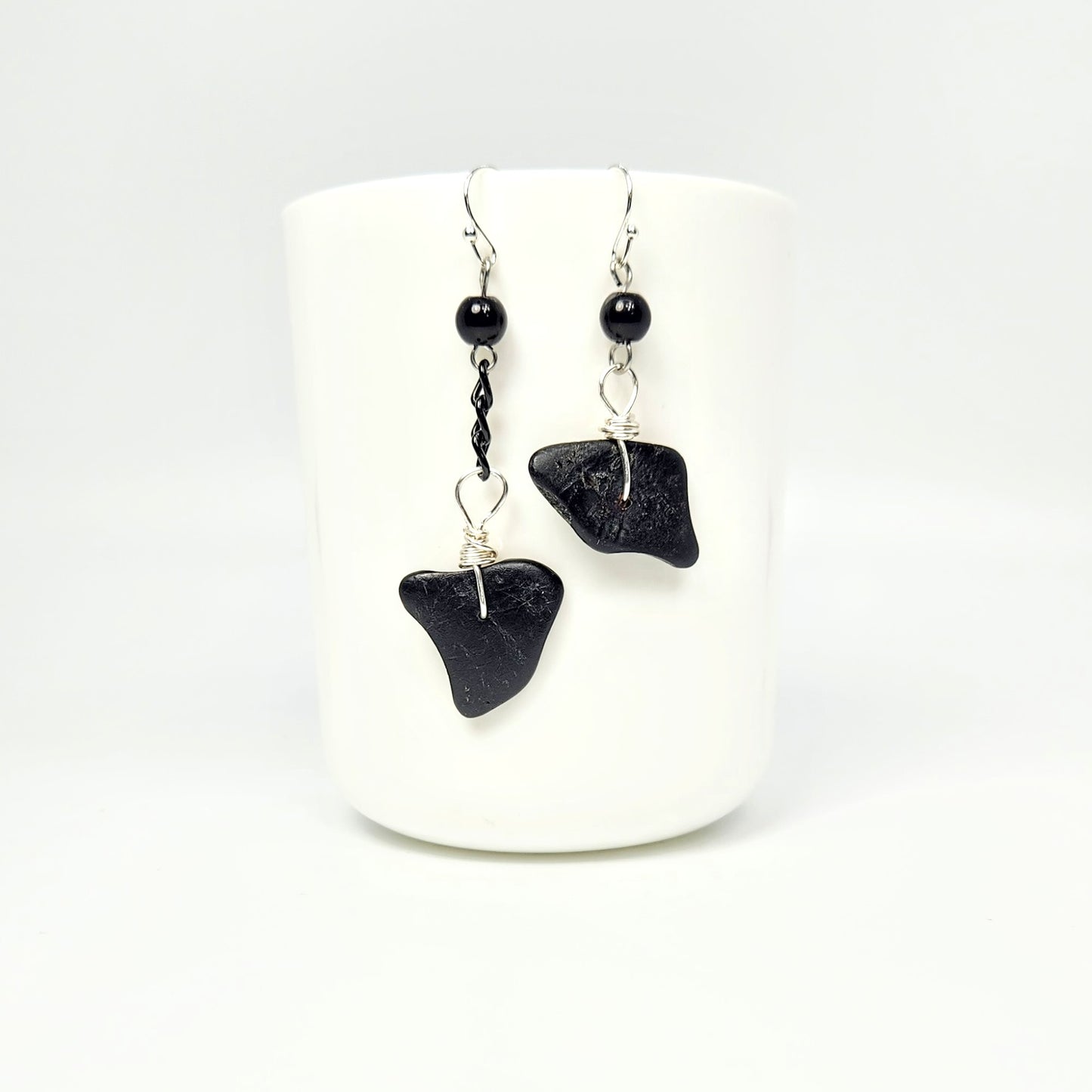 Abstract Wood Mix Matched Earrings